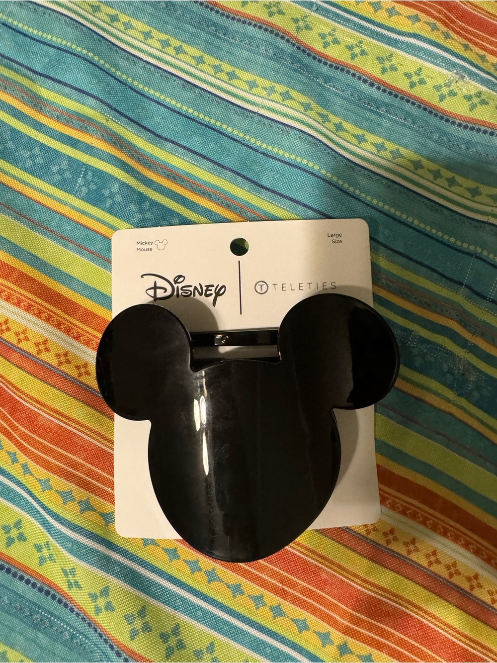 Disney Black Mickey Mouse Teleties Hair Clip Accessory